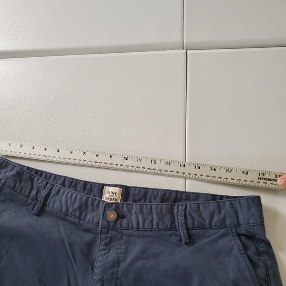 Flint and Tinder Shorts Mens 38 Navy Blue Chino Stretch Casual Flat Front Golf - Picture 6 of 9